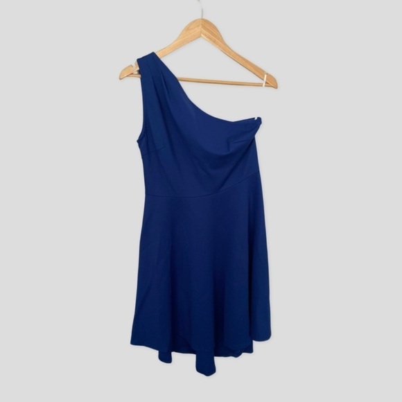 SARIN MATHEWS One Shoulder A-Line Royal Blue Dress NWT Size L - Picture 2 of 10